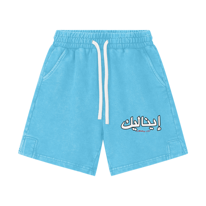 Streetwear Kids Heavyweight 290G Vintage Washed  100% Cotton Shorts