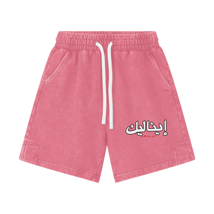 Streetwear Kids Heavyweight 290G Vintage Washed  100% Cotton Shorts