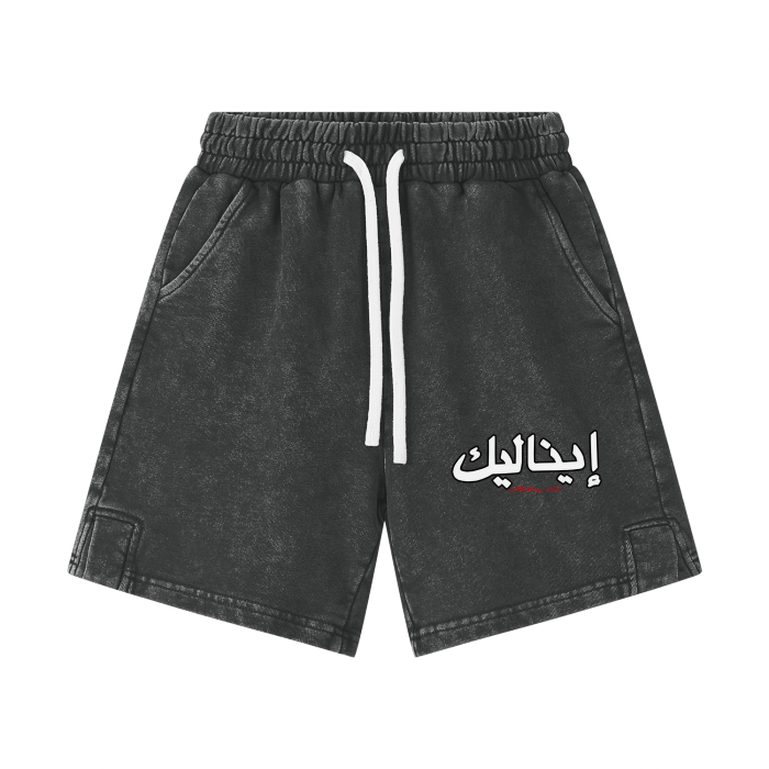 Streetwear Kids Heavyweight 290G Vintage Washed  100% Cotton Shorts