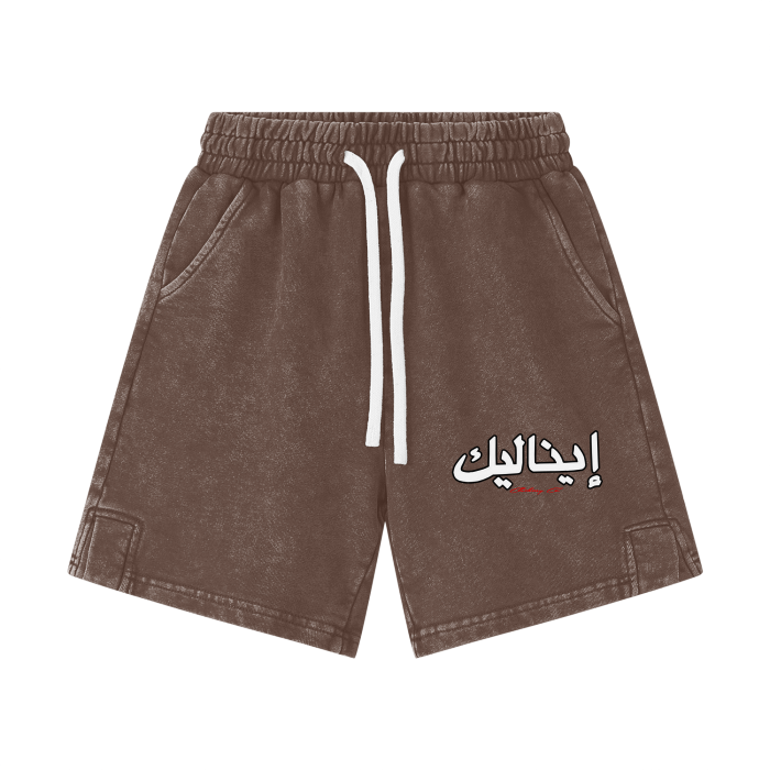 Streetwear Kids Heavyweight 290G Vintage Washed  100% Cotton Shorts