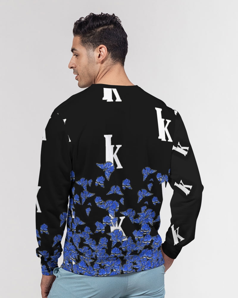 Butterfly Blues Men's Classic French Terry Crewneck Pullover