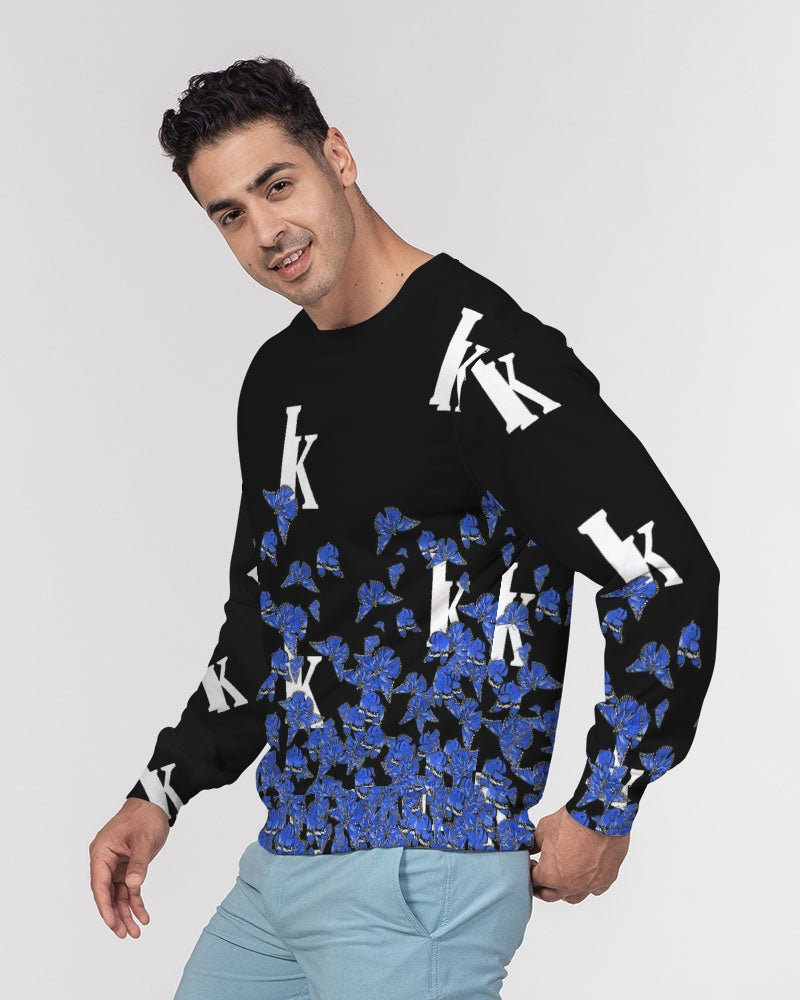 Butterfly Blues Men's Classic French Terry Crewneck Pullover