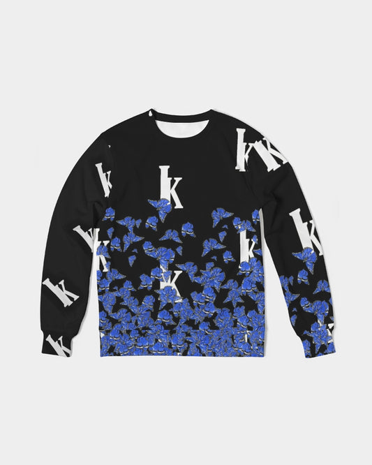 Butterfly Blues Men's Classic French Terry Crewneck Pullover